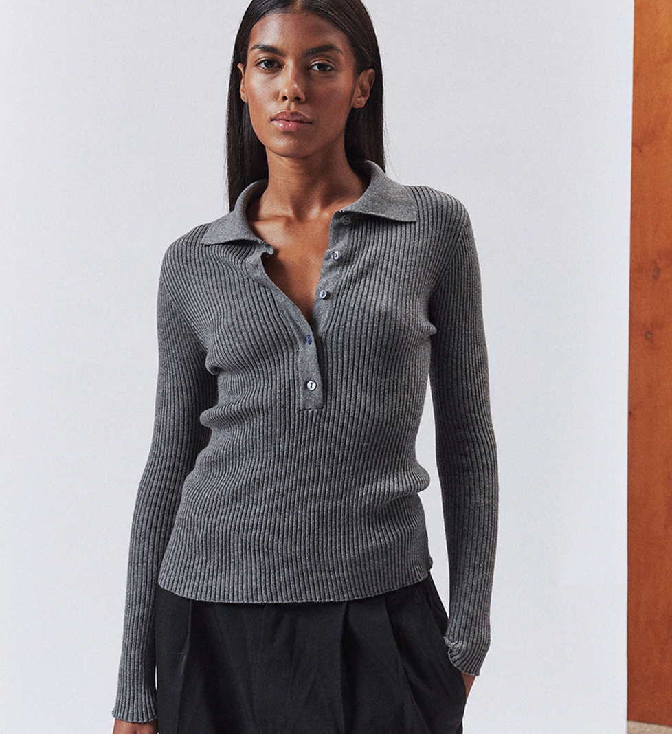 Keenly button-down shirt in graphite