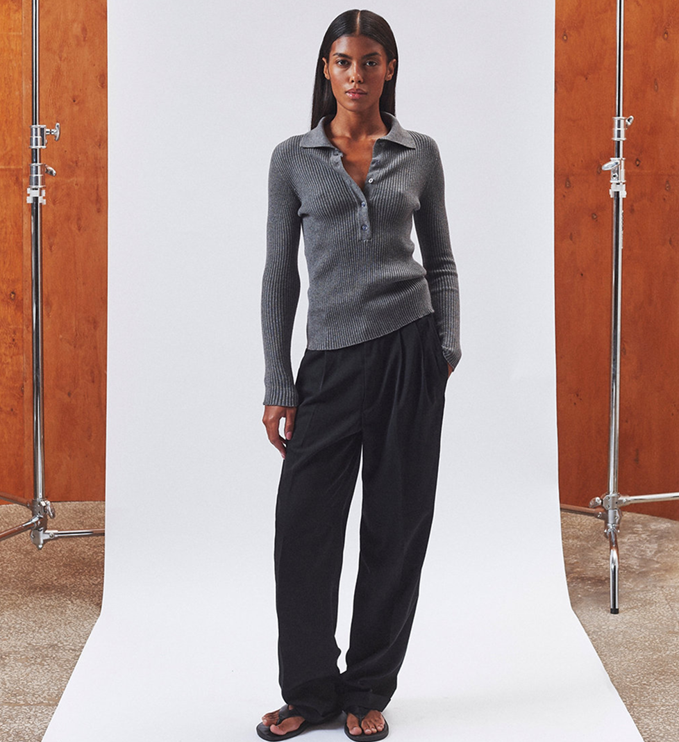 Keenly button-down shirt in graphite