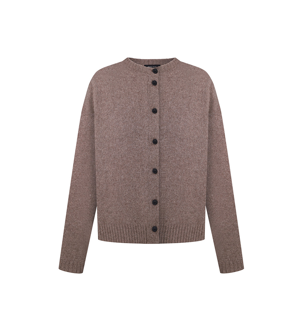 Keenly mokko button-down cardigan, extra soft cashmere and wool