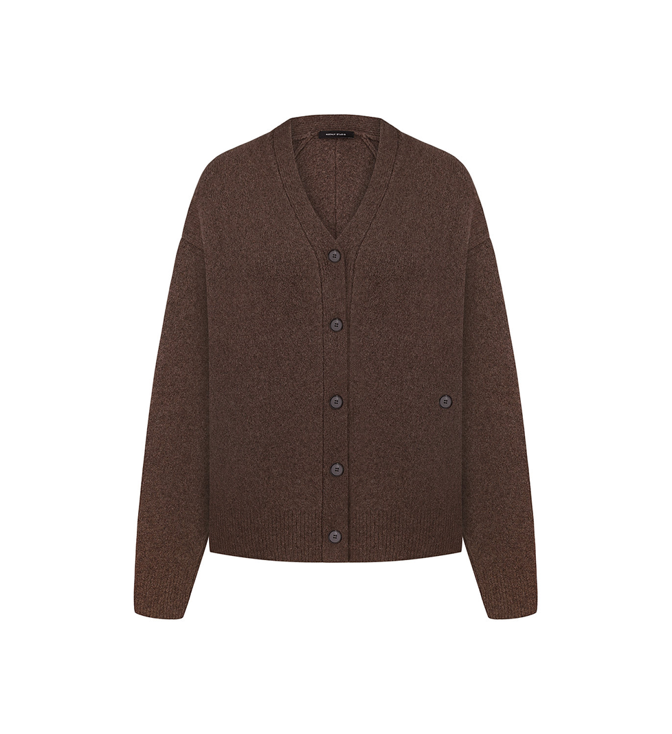 Keenly oversized camel cardigan with buttons