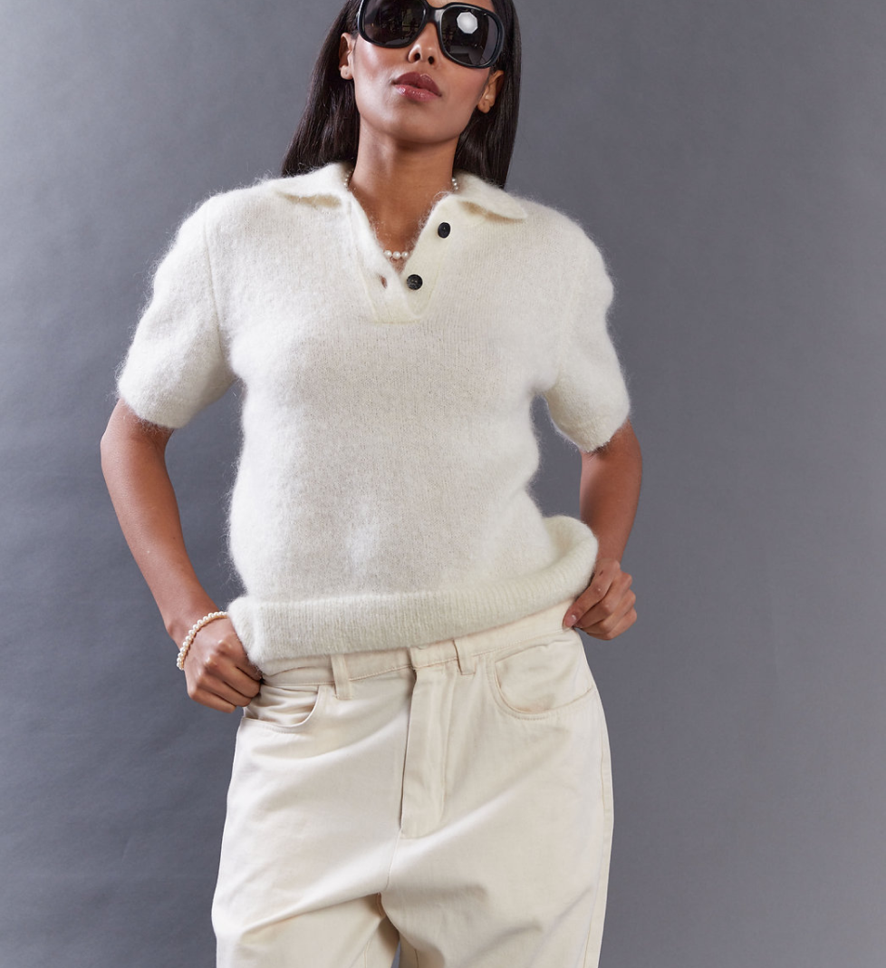 Keenly mohair blanket Milk