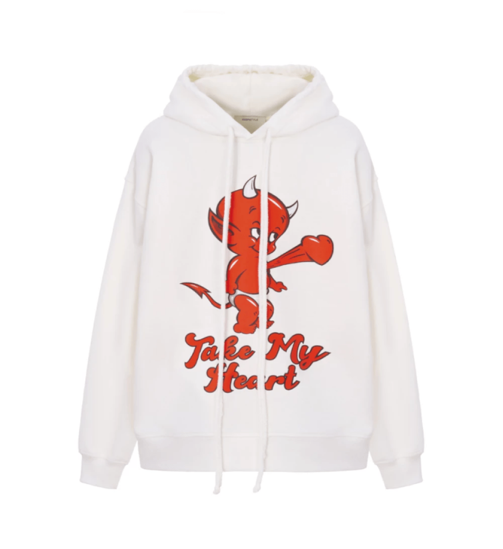 KEEPSTYLE Hoodie Take my heart milk