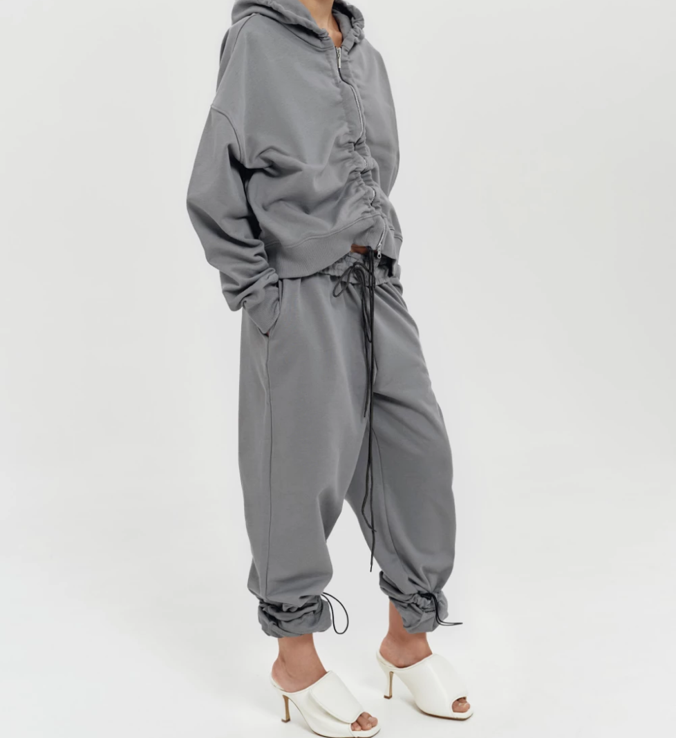 KEEPSTYLE Groove pants with an elastic waistband in grey