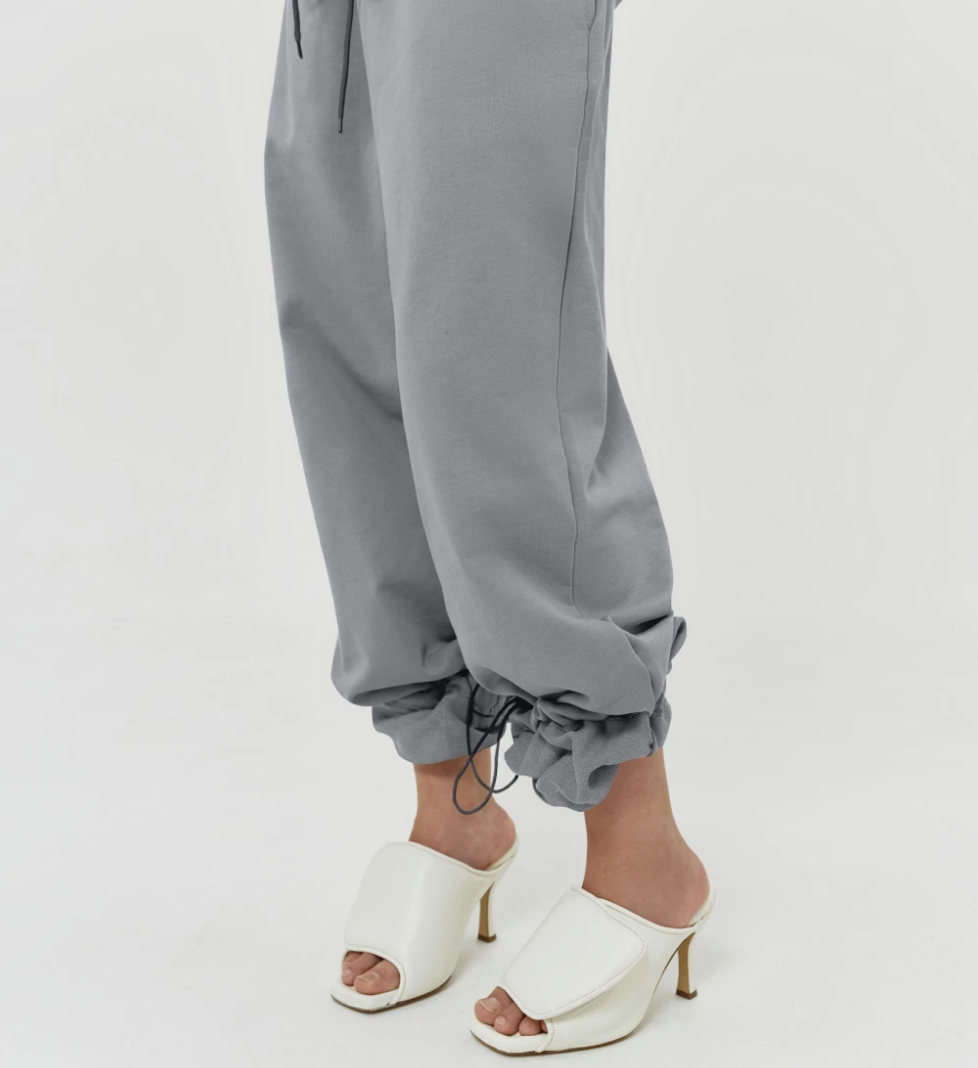 KEEPSTYLE Groove pants with an elastic waistband in grey