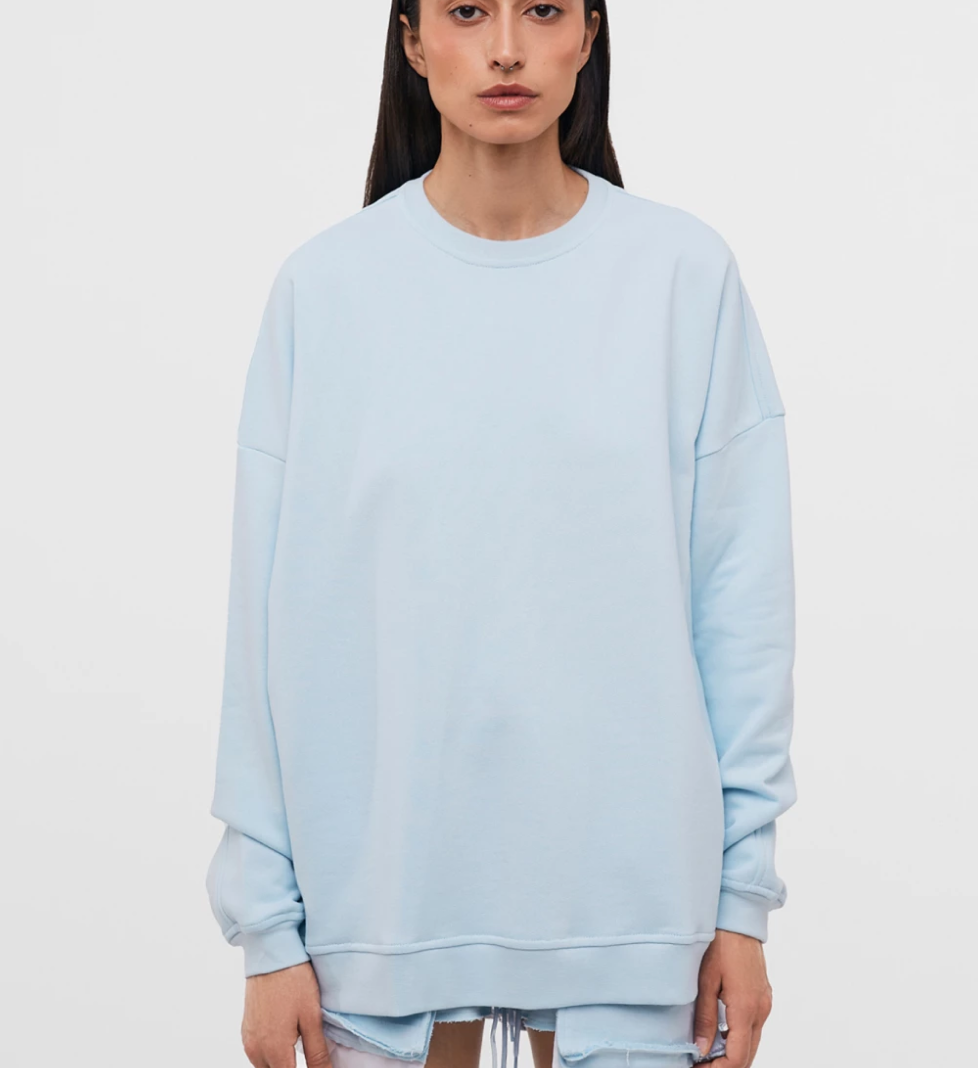 KEEPSTYLE basic sweatshirt in blue color