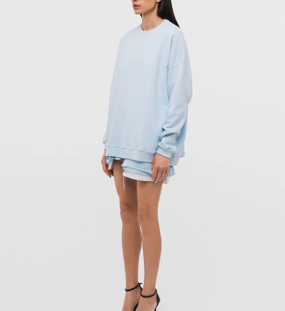 KEEPSTYLE basic sweatshirt in blue color