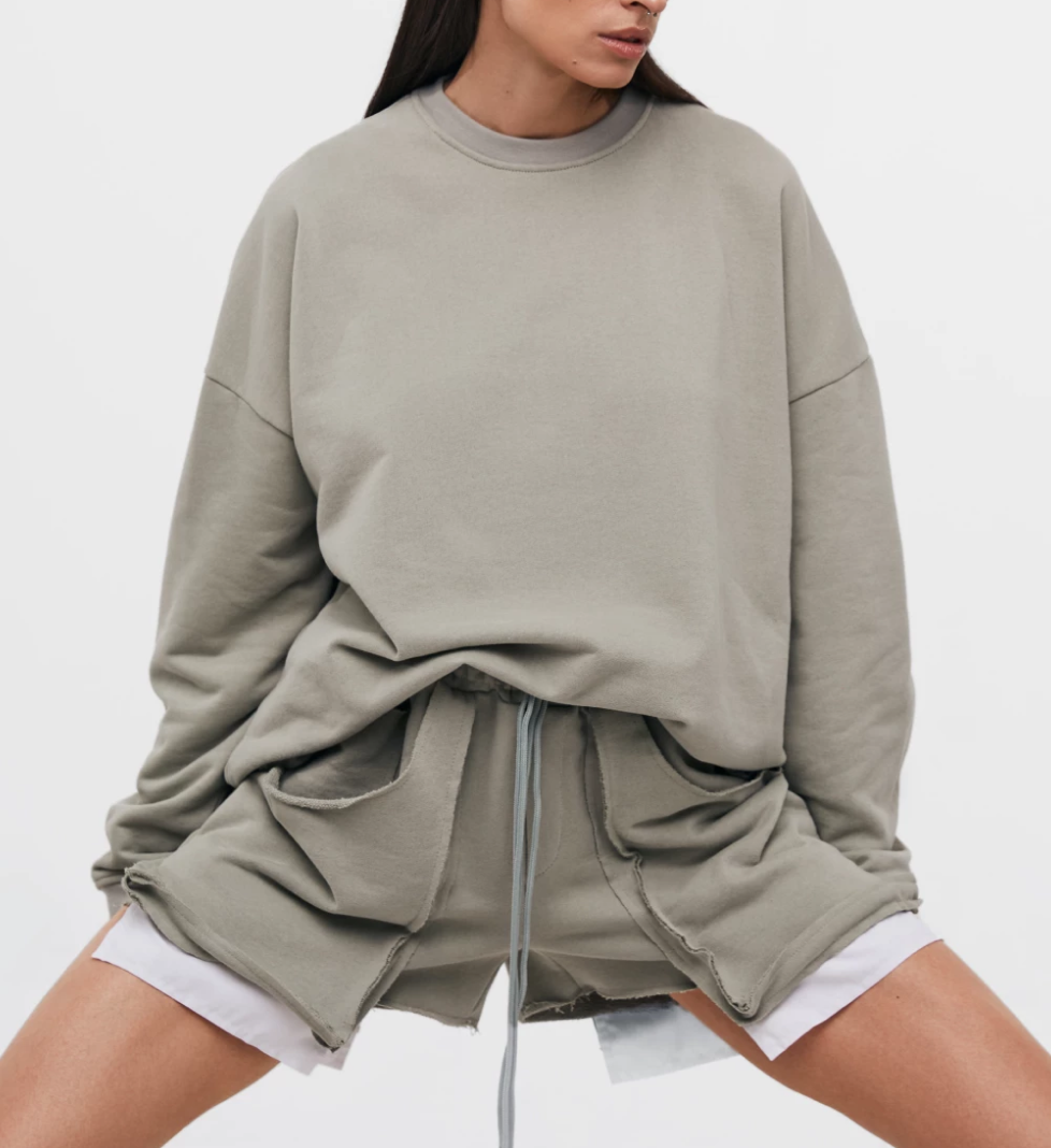 KEEPSTYLE basic sweatshirt in forest color