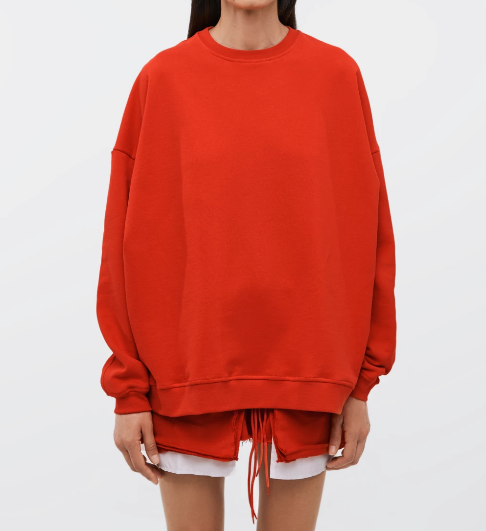 KEEPSTYLE basic sweatshirt in red color