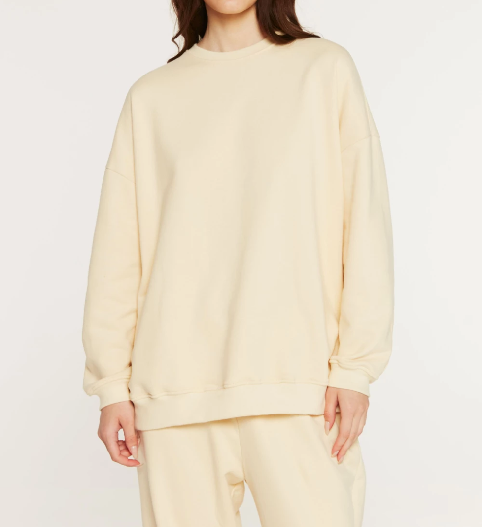 KEEPSTYLE basic sweatshirt in vanilla color