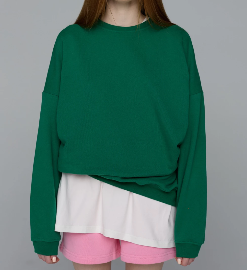 KEEPSTYLE basic sweatshirt in watermelon color