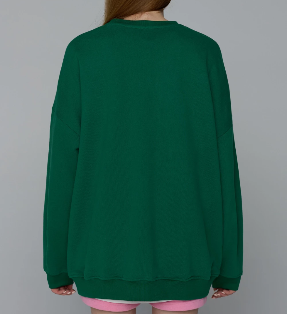 KEEPSTYLE basic sweatshirt in watermelon color