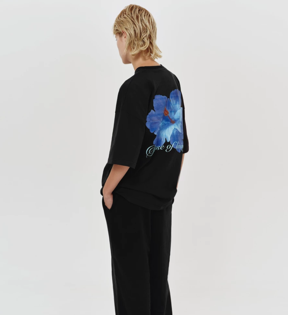 KEEPSTYLE sense of living T-shirt in black