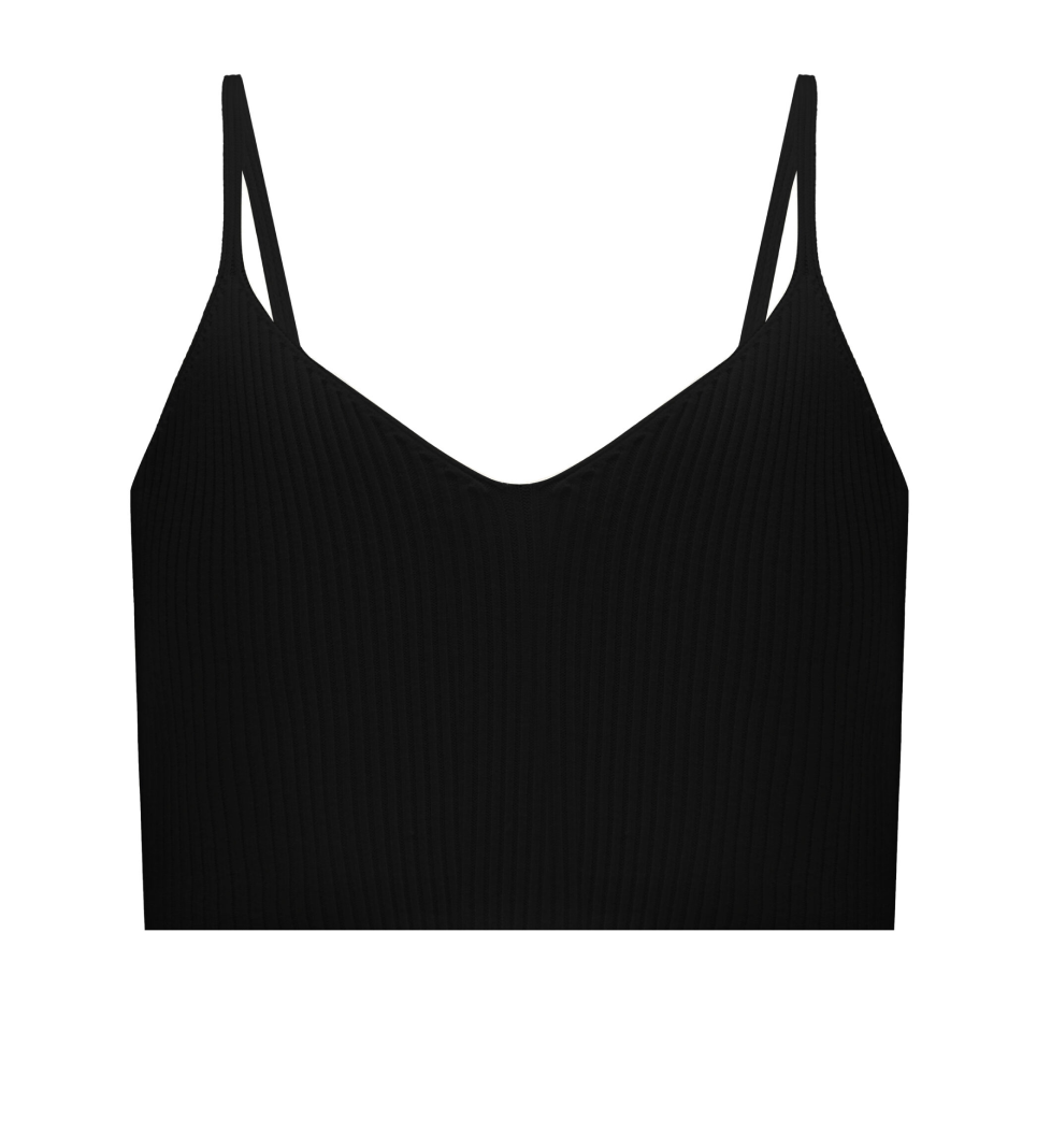 KNITWEAR Cropped top black