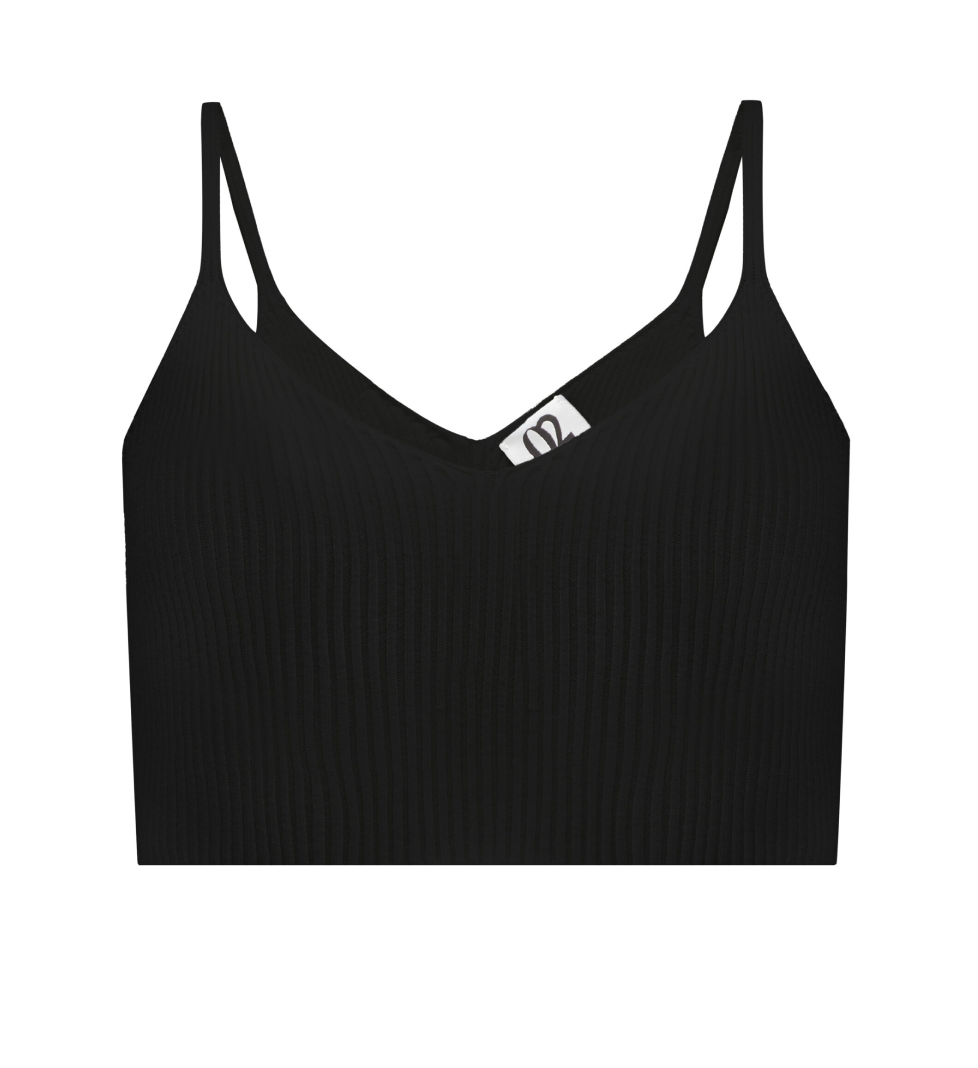 KNITWEAR Cropped top black
