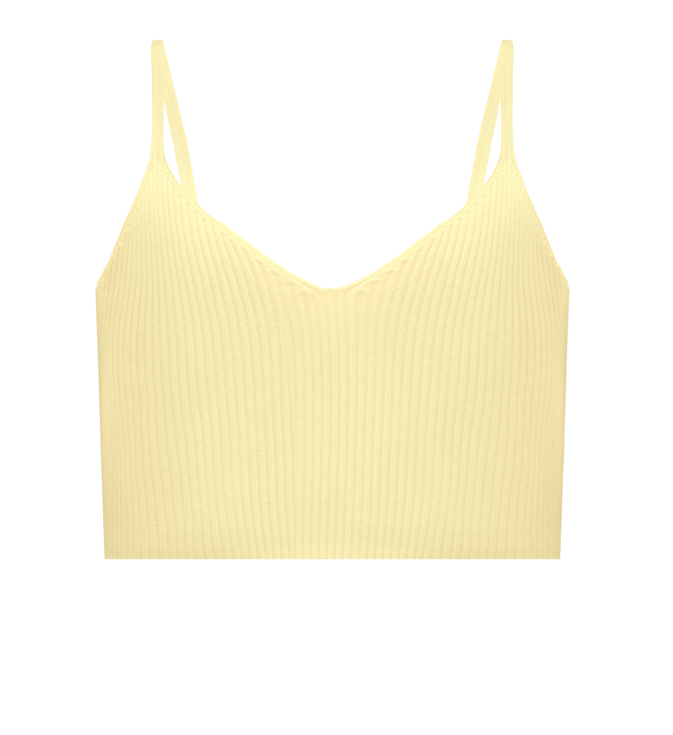 KNITWEAR Cropped top lemon yellow