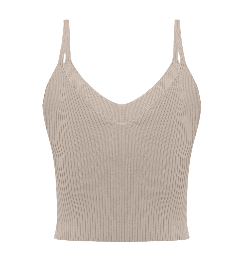 KNITWEAR Cropped top light grey