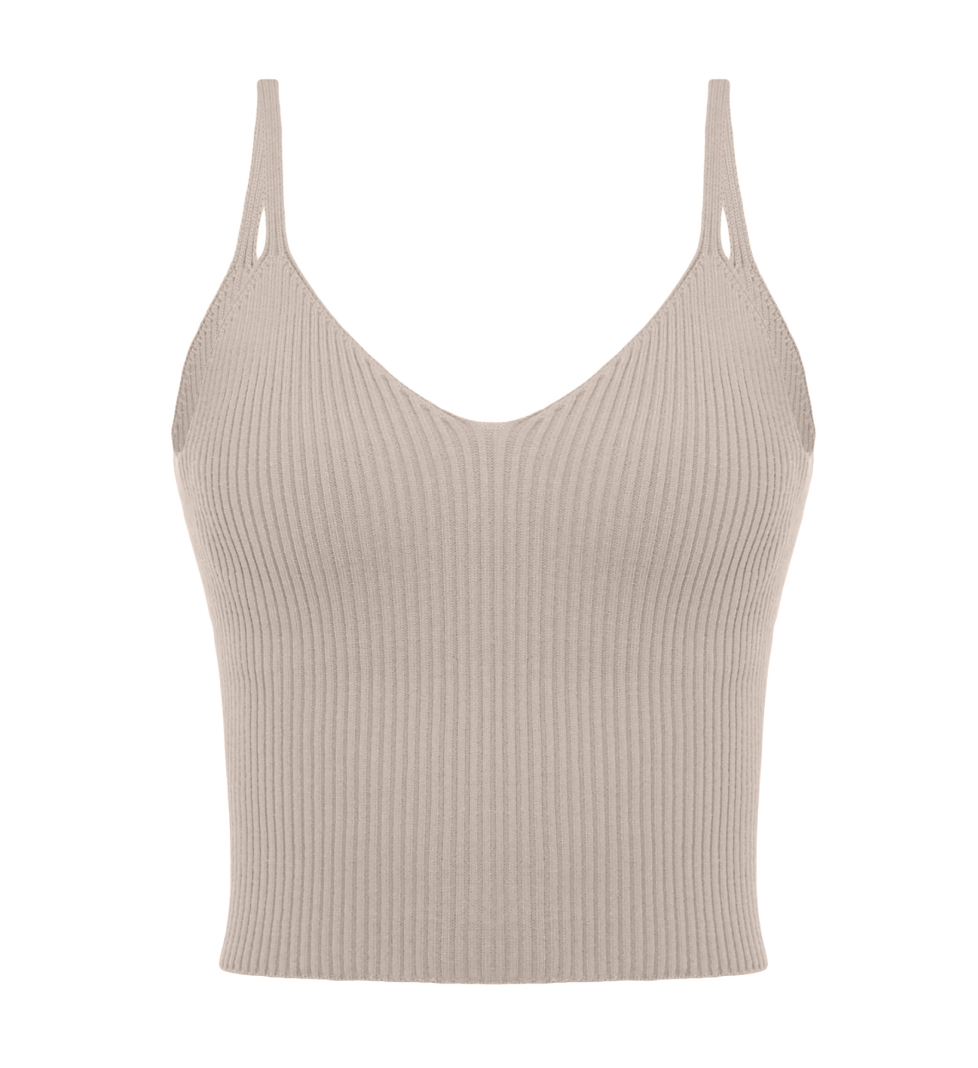 KNITWEAR Cropped top light grey