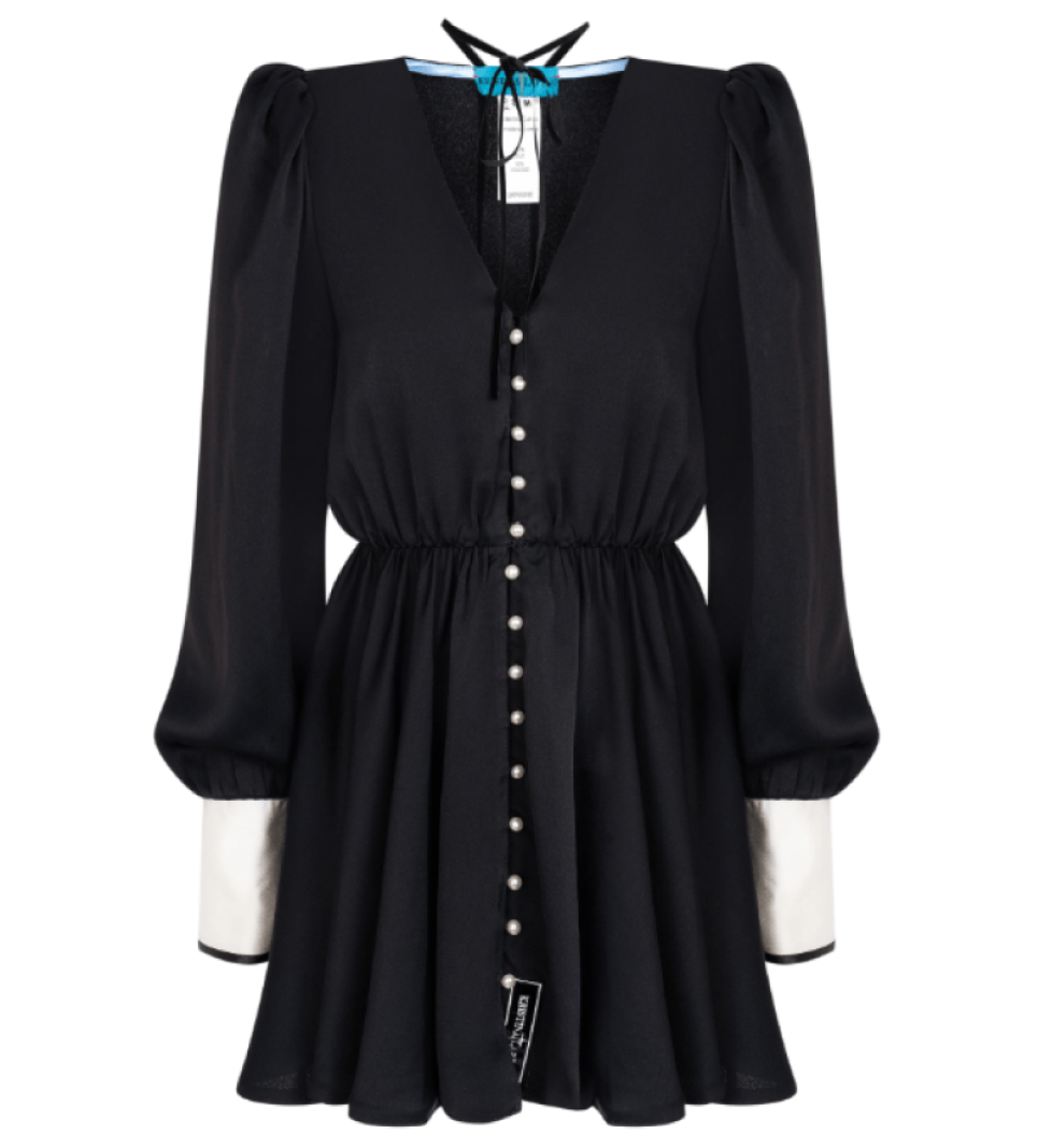 KRISTINA LAPTSO Kate mini dress black