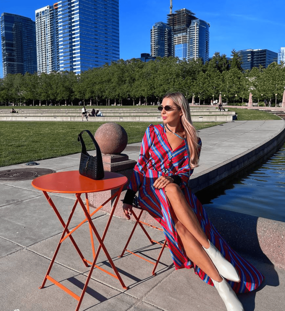 KRISTINA LAPTSO Vibrant striped dress