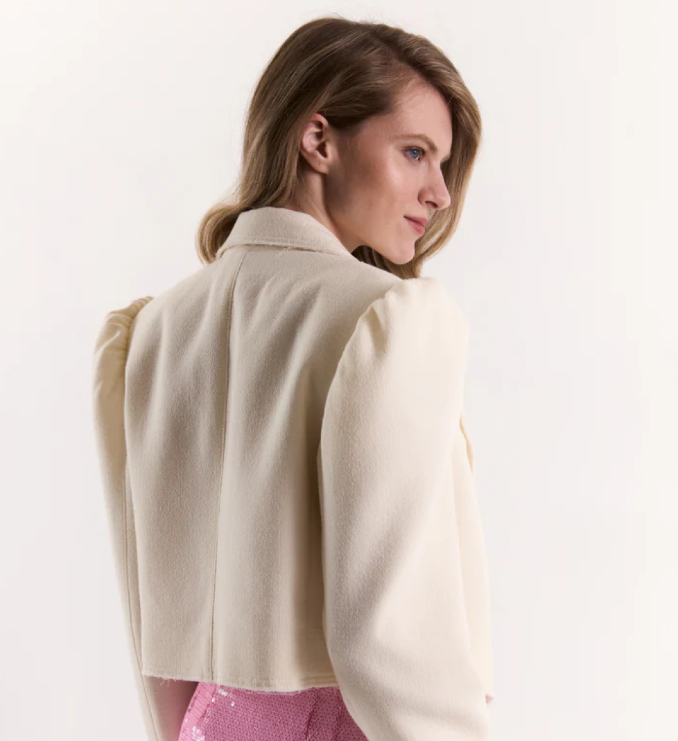 KRISTINA LAPTSO Coconut milk cropped jacket