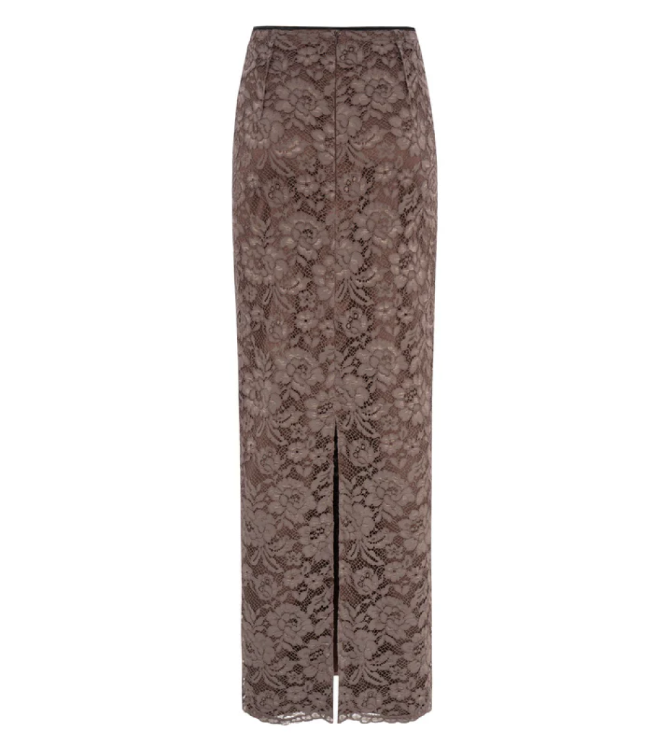KRISTINA LAPTSO Lace skirt brown