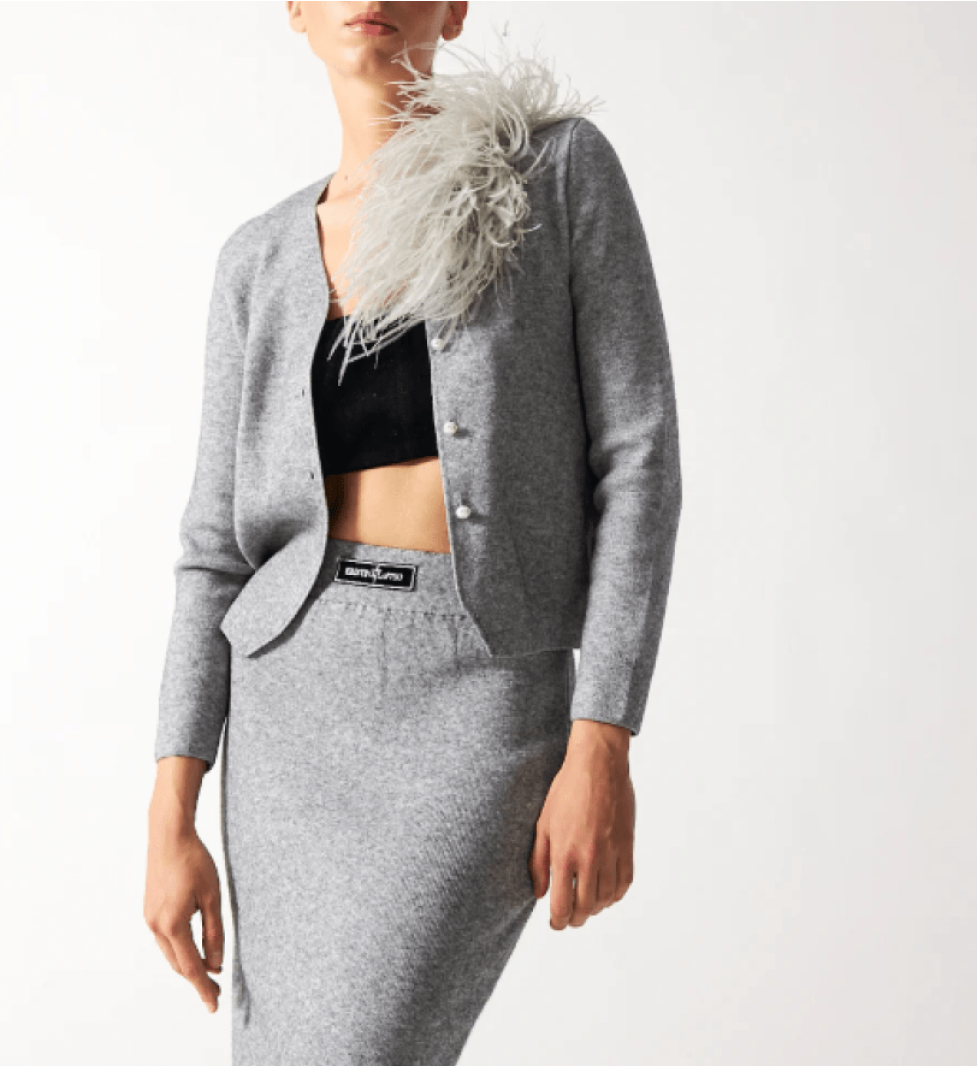 KRISTINA LAPTSO Orchid knitted suit grey