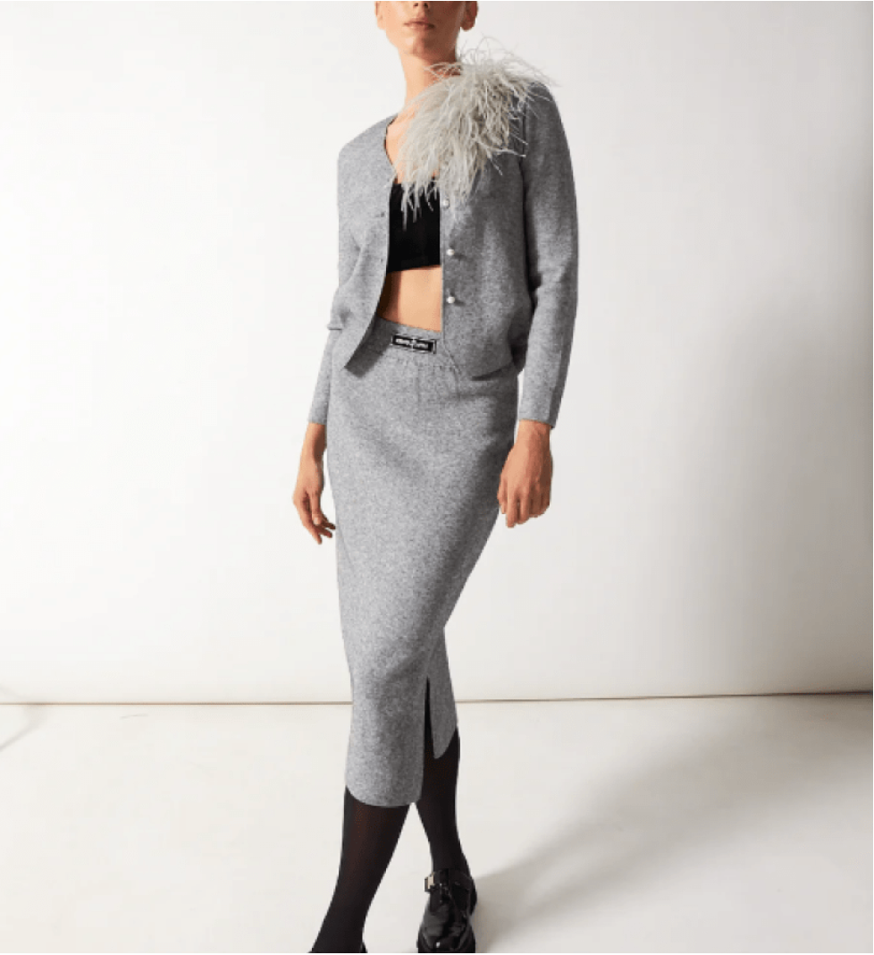 KRISTINA LAPTSO Orchid knitted suit grey