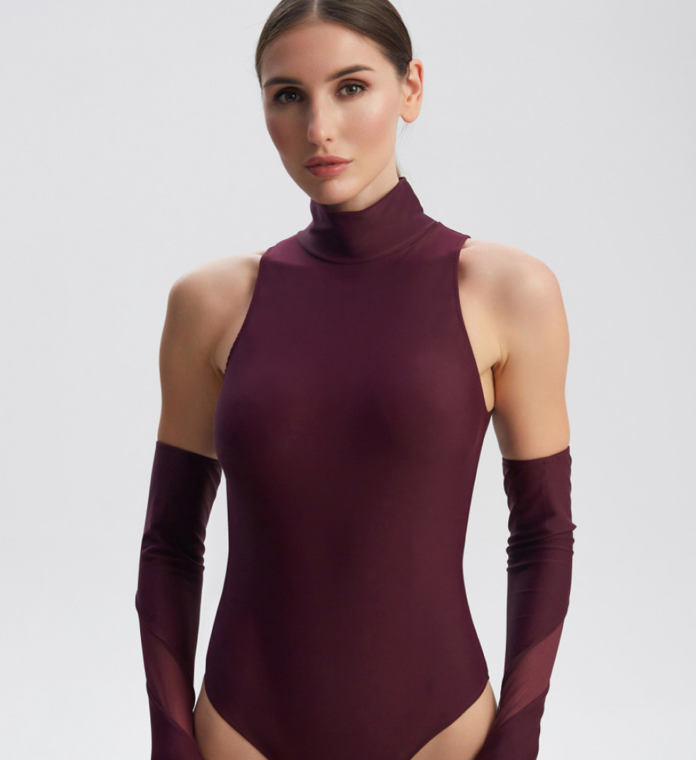 LA MARE bodysuit burgundy Camila