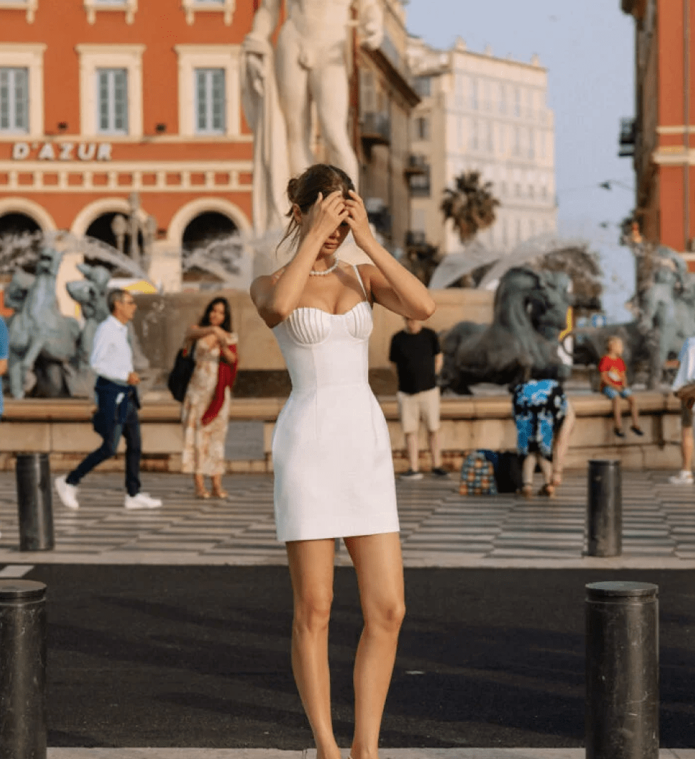 Le Charmie Margot White dress