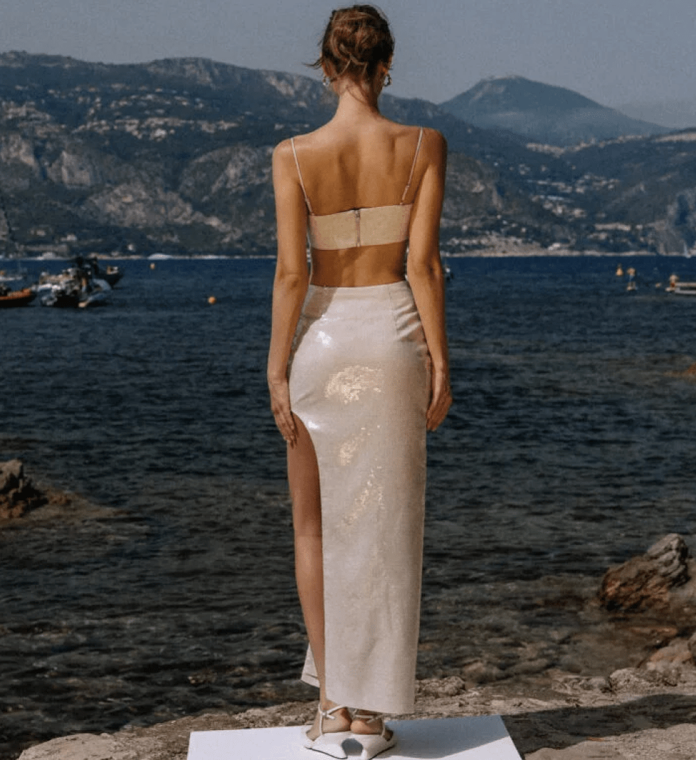 Le Charmie Arielle skirt in linen by Ermanno Scervino
