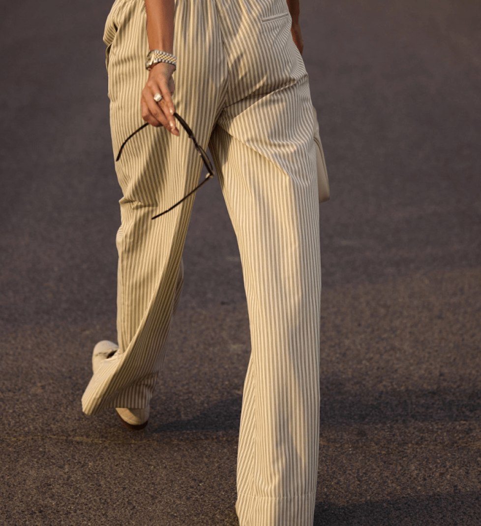 L’essence Studio Pants Vintage Olive Stripe