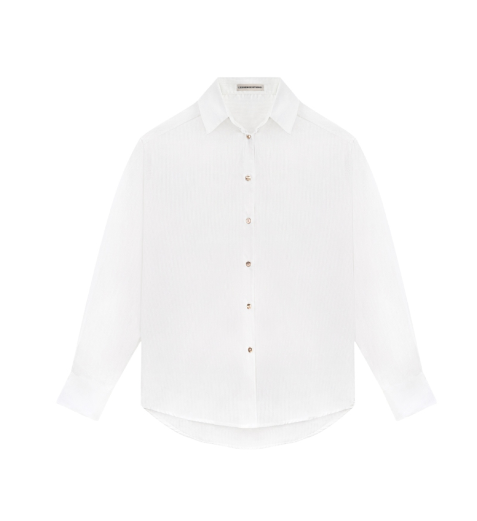 L’essence Studio Oversized Shirt Vintage White Stripe