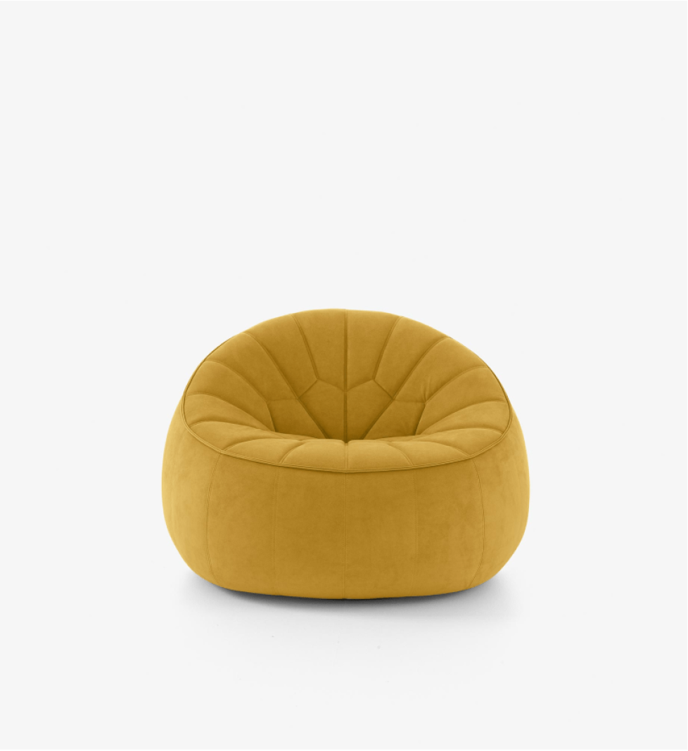 Ligne Roset Ottoman Armchair complete item yellow