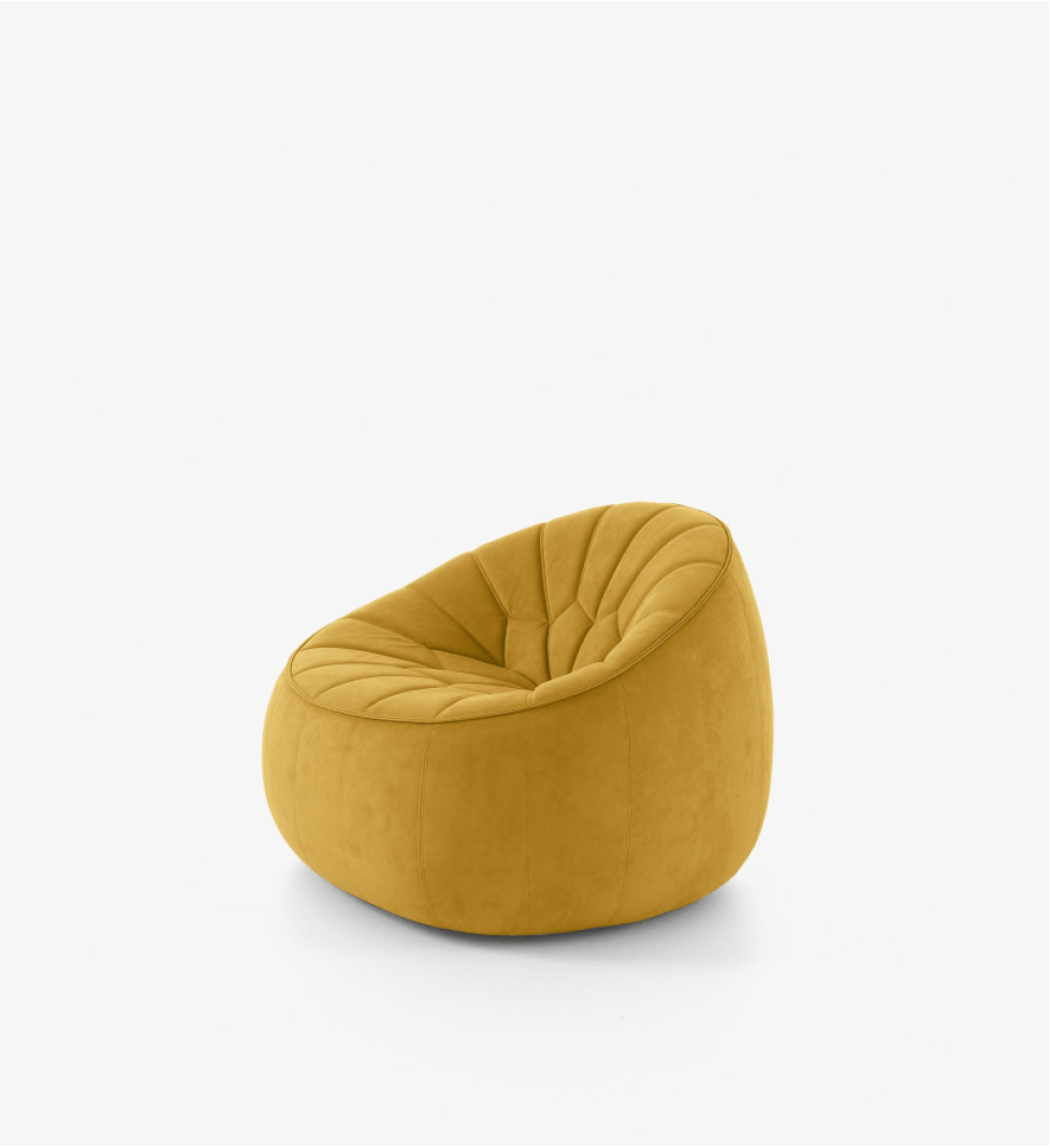 Ligne Roset Ottoman Armchair complete item yellow