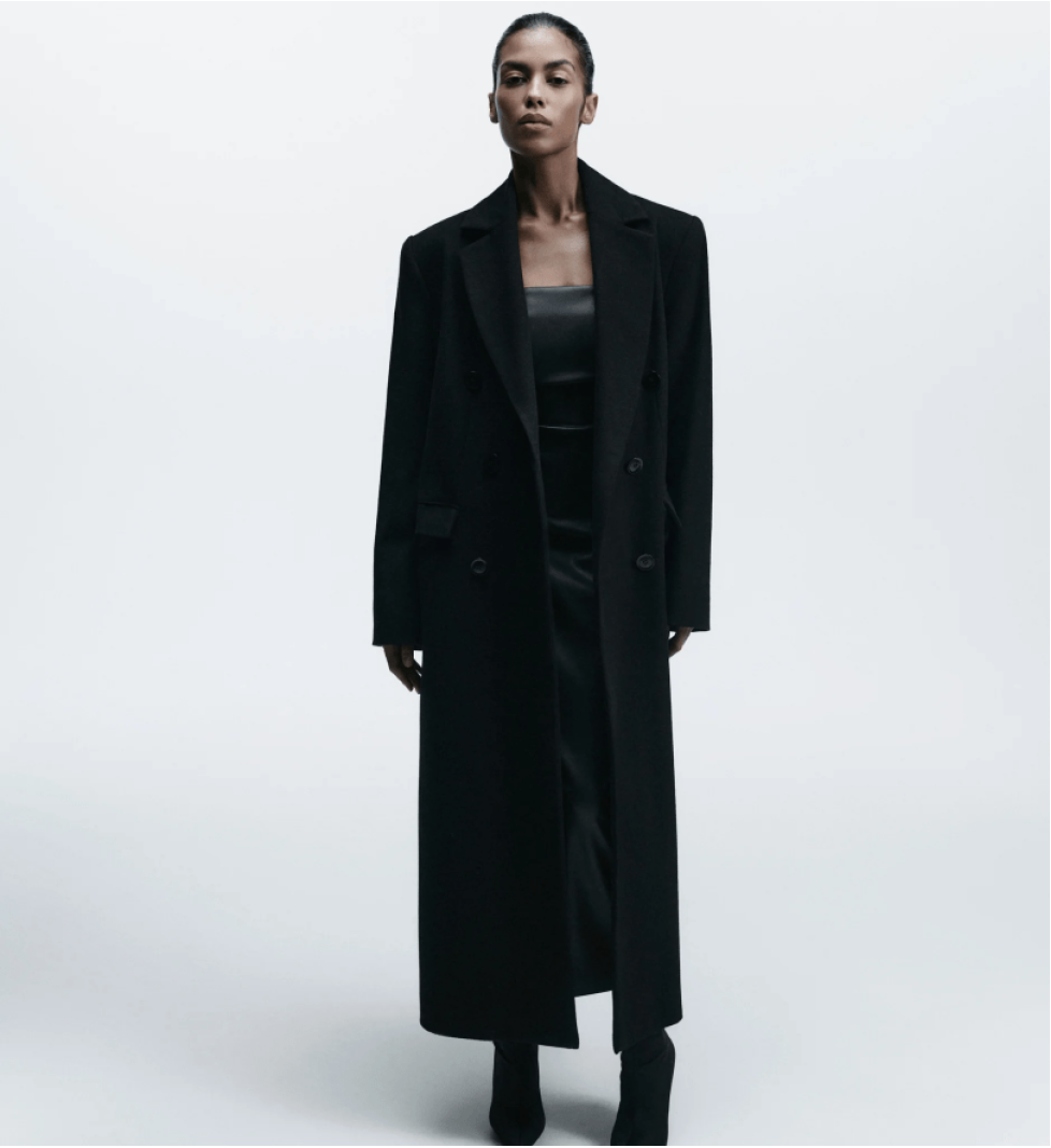 LILI MAGER Maxi dress made of eco-leather with a fastener on the back