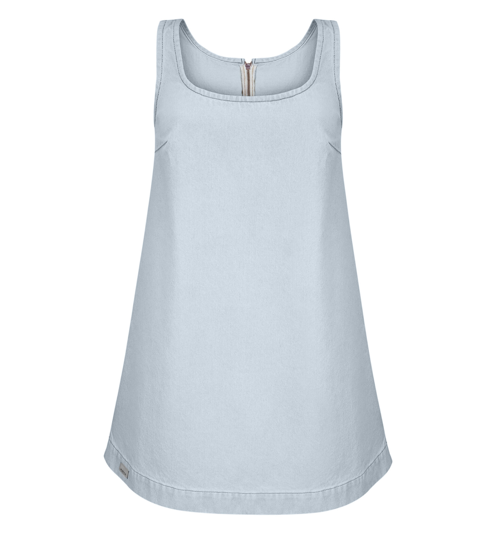 Match Denim Trapeze Dress light blue