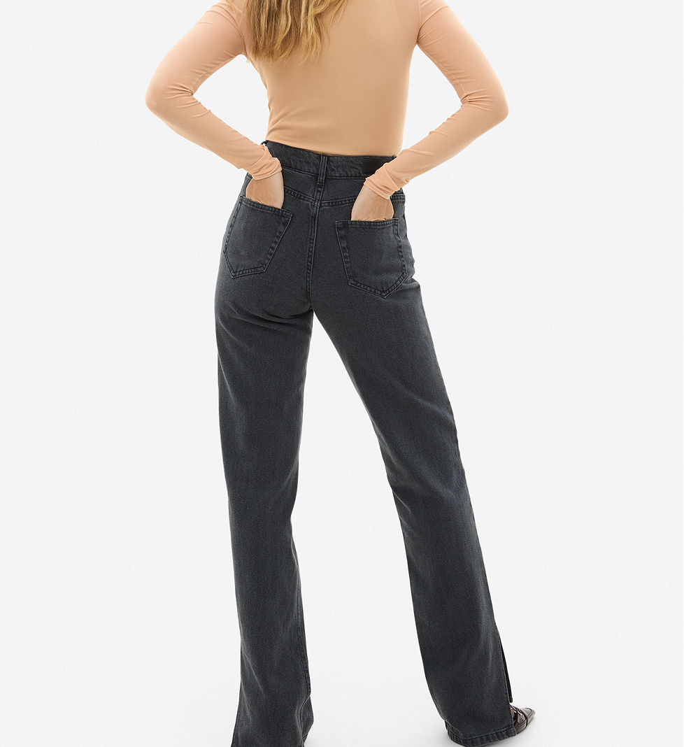 Match Denim Gray slit jeans