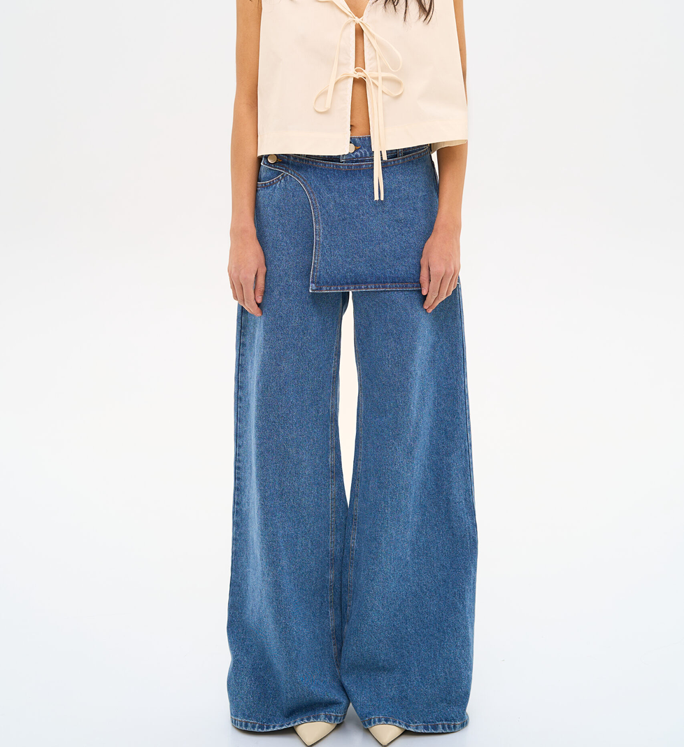 Match Denim Jeans with Skirt
