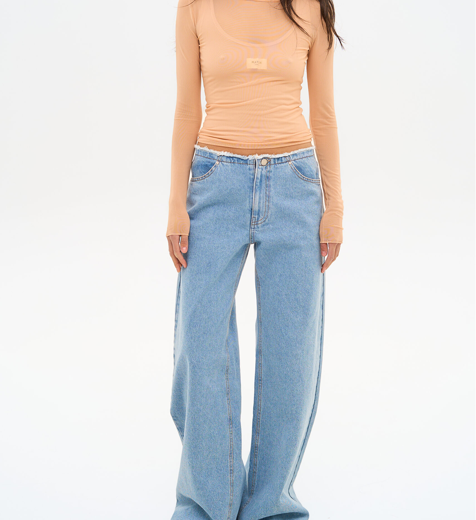 Match Denim Wide Leg Jeans