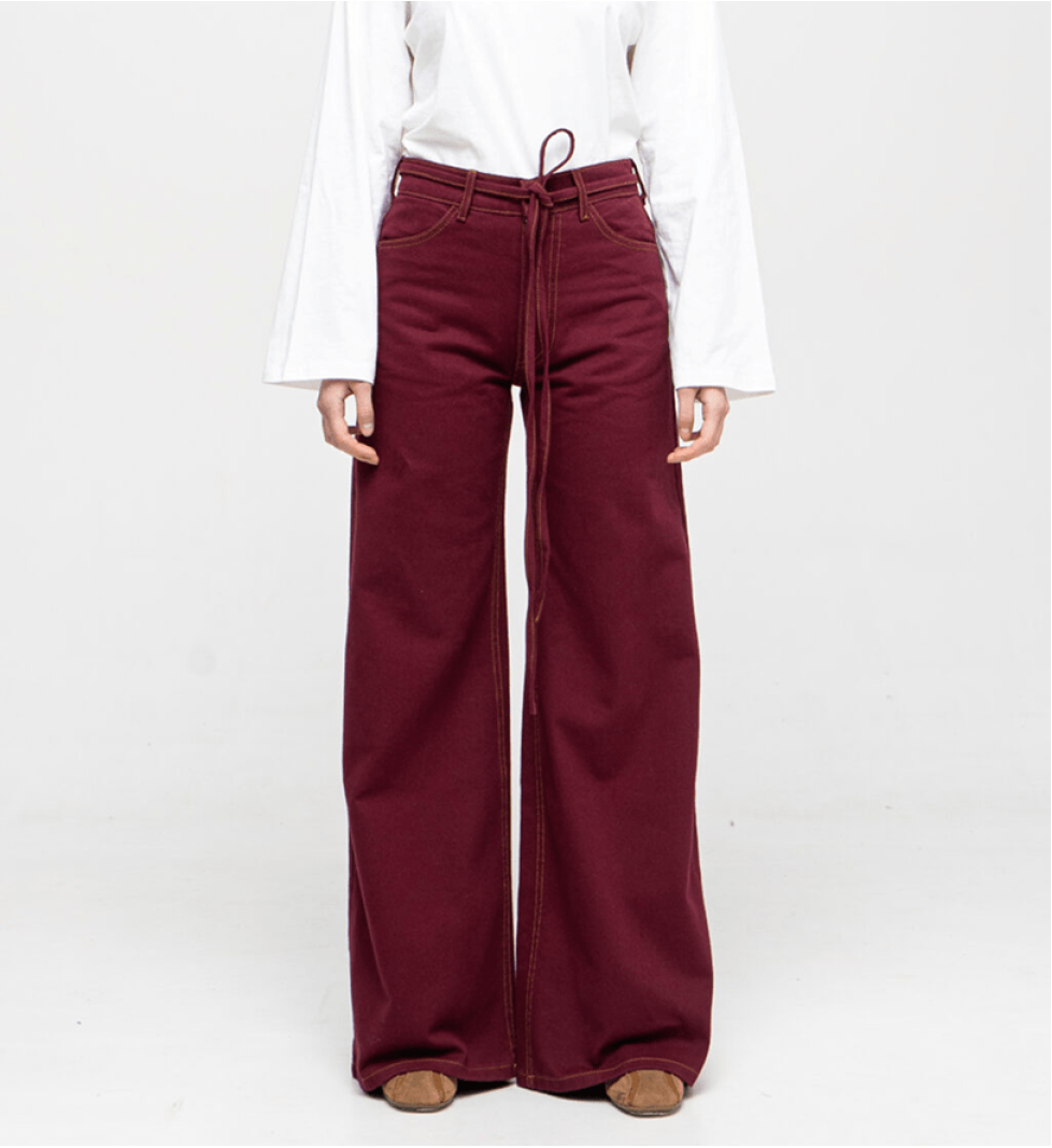 Match Denim Baggy jeans burgundy