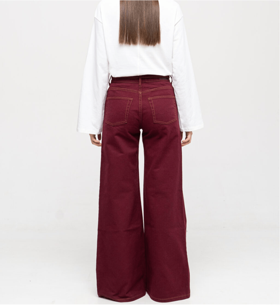 Match Denim Baggy jeans burgundy