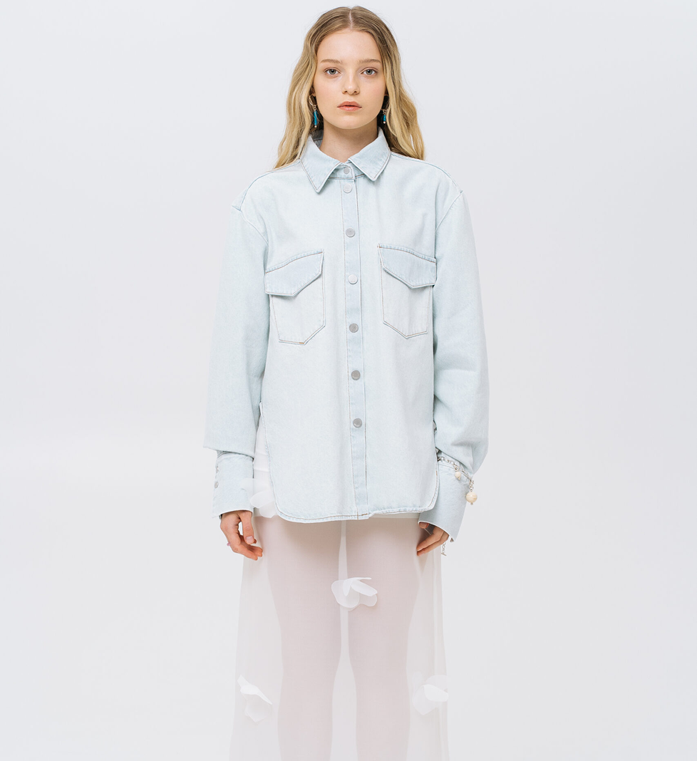 Match Denim Light Blue Denim Shirt