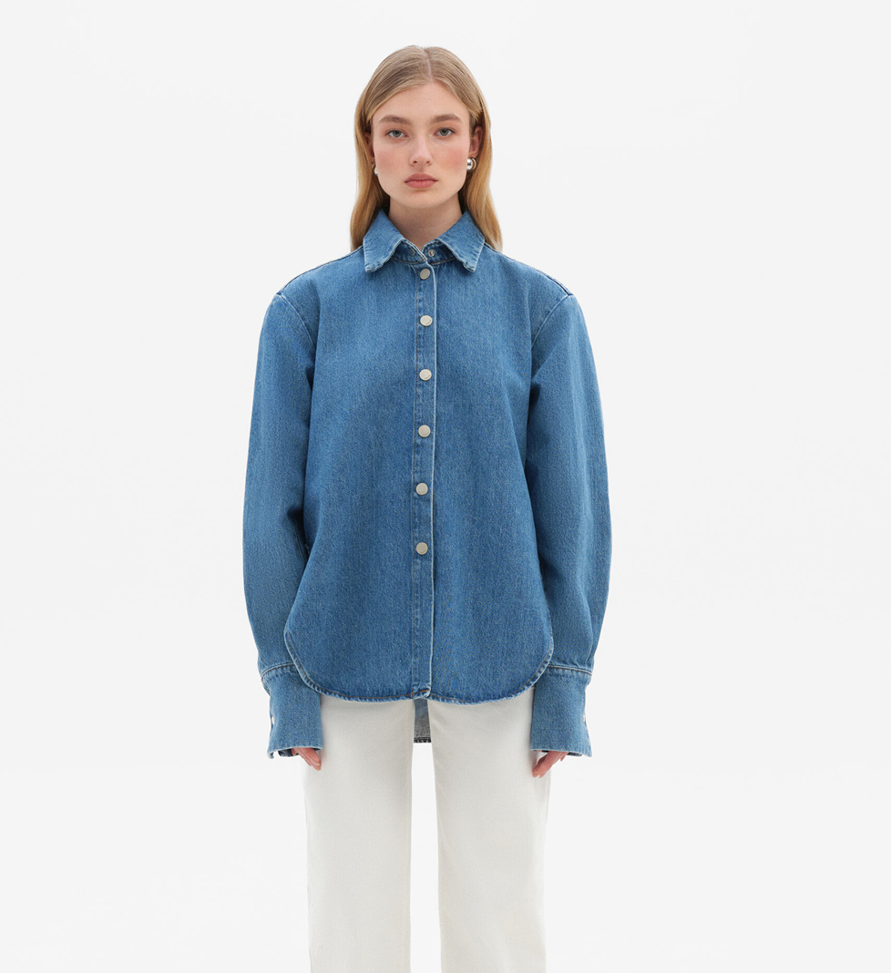Match Denim Light Blue Denim Shirt