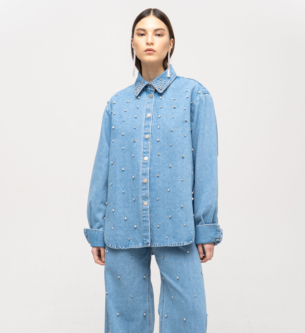 Match Denim Shining Blue Denim Shirt