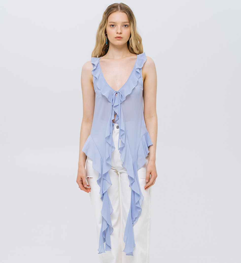 Match Denim Blue Cloud Top