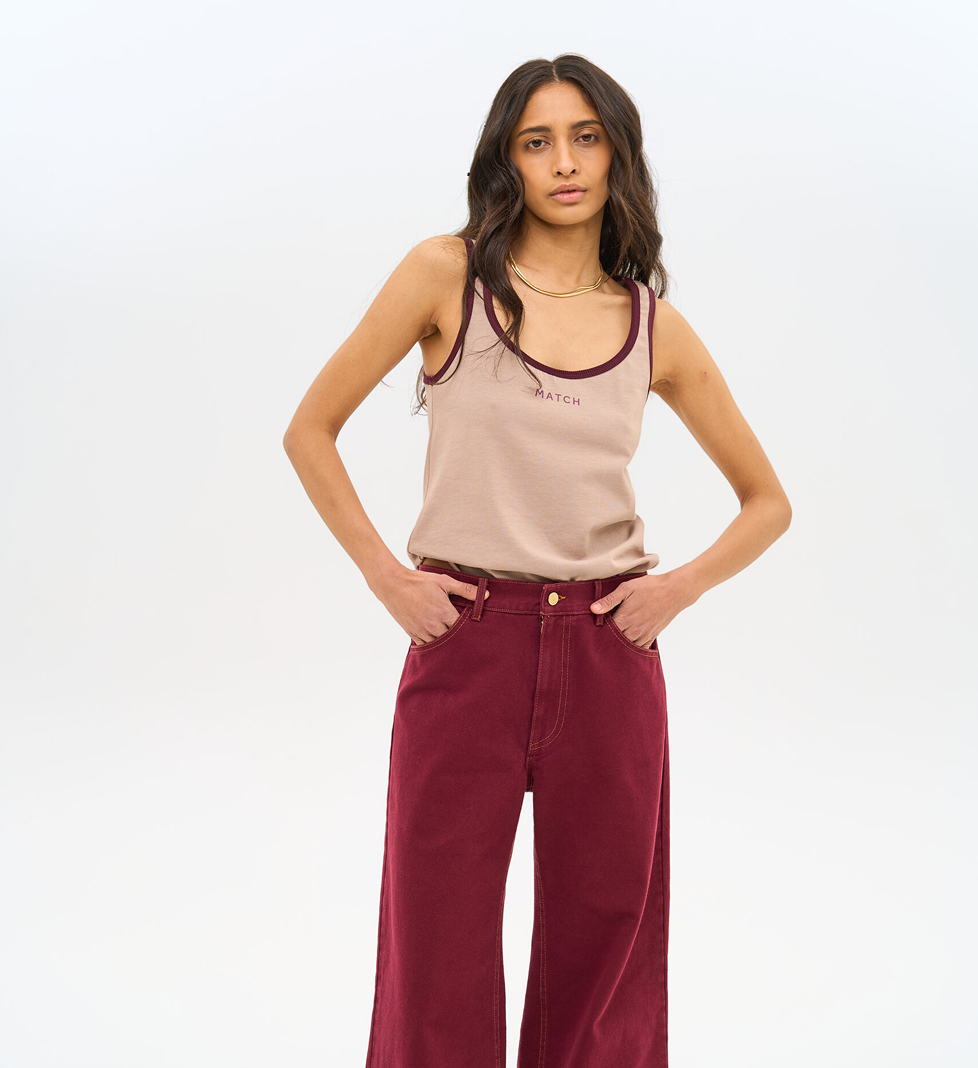 Match Denim Cappuccino Top