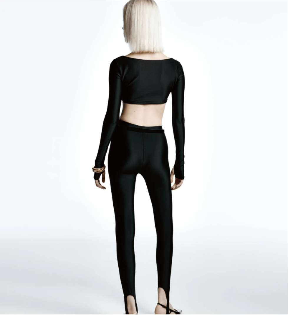 MERISTRUSS leggings with stirrups black