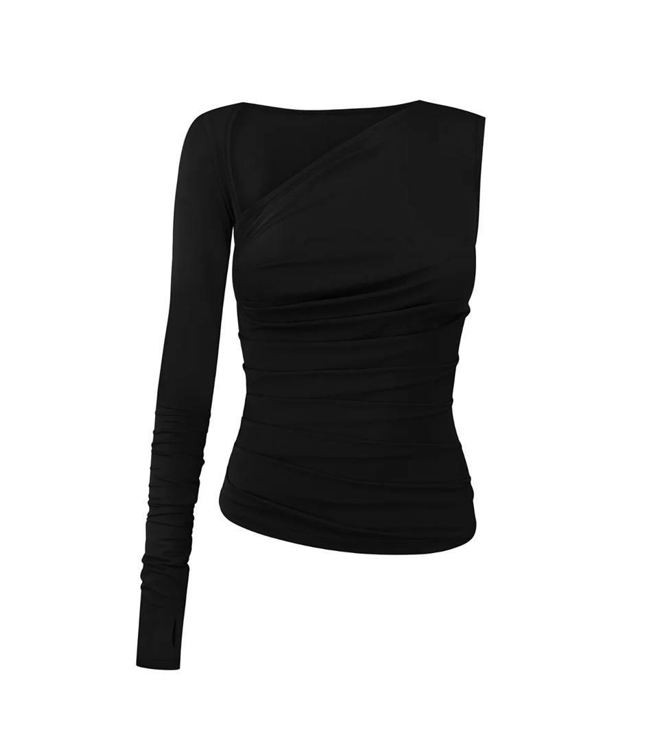 MERISTRUSS Asymmetrical long from biflex black