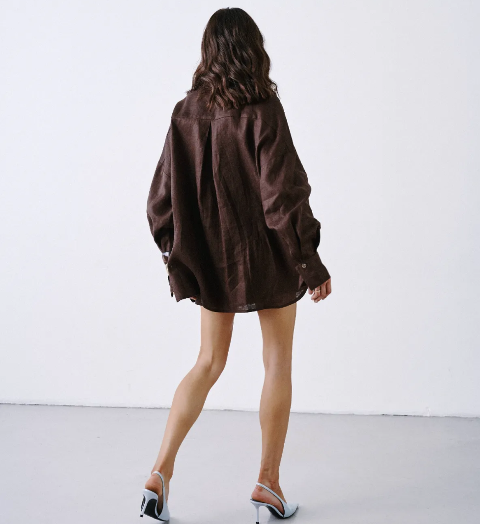 MERISTRUSS linen shirt brown