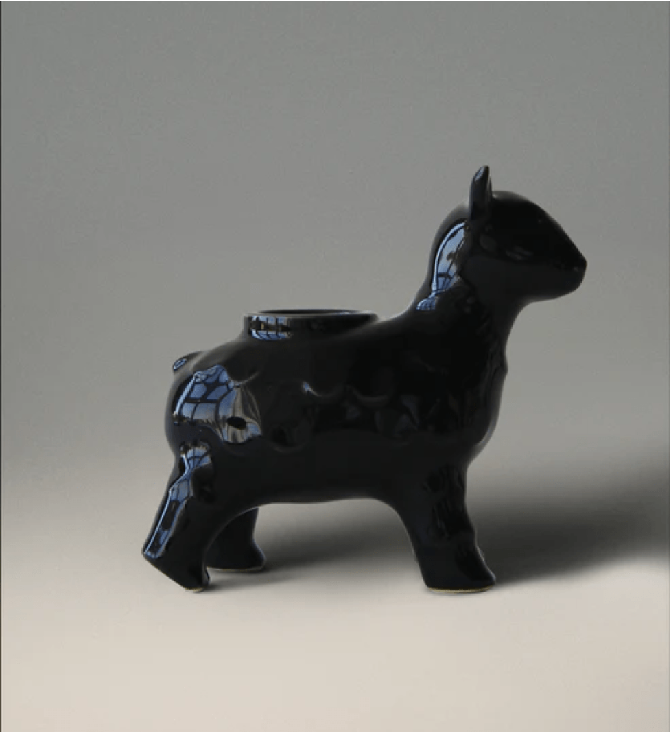 NADRA Candle holder Sheep Coal Mini